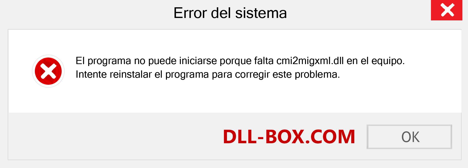 ¿Falta el archivo cmi2migxml.dll ?. Descargar para Windows 7, 8, 10 - Corregir cmi2migxml dll Missing Error en Windows, fotos, imágenes