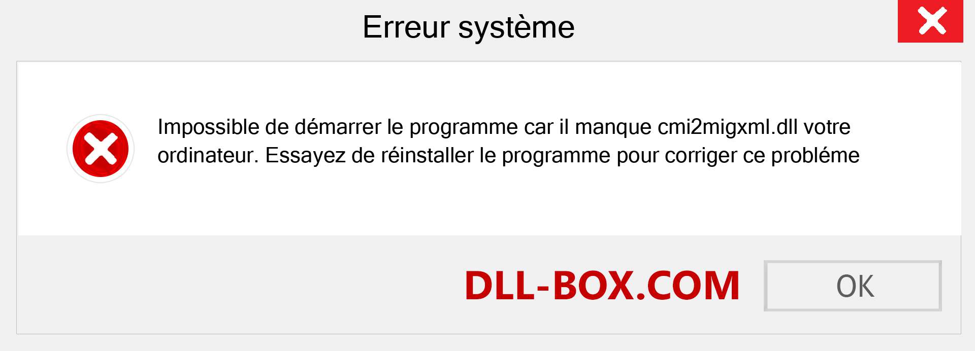 Le fichier cmi2migxml.dll est manquant ?. Télécharger pour Windows 7, 8, 10 - Correction de l'erreur manquante cmi2migxml dll sur Windows, photos, images