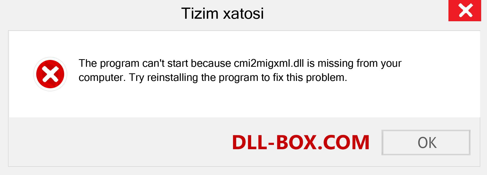 cmi2migxml.dll fayli yo'qolganmi?. Windows 7, 8, 10 uchun yuklab olish - Windowsda cmi2migxml dll etishmayotgan xatoni tuzating, rasmlar, rasmlar
